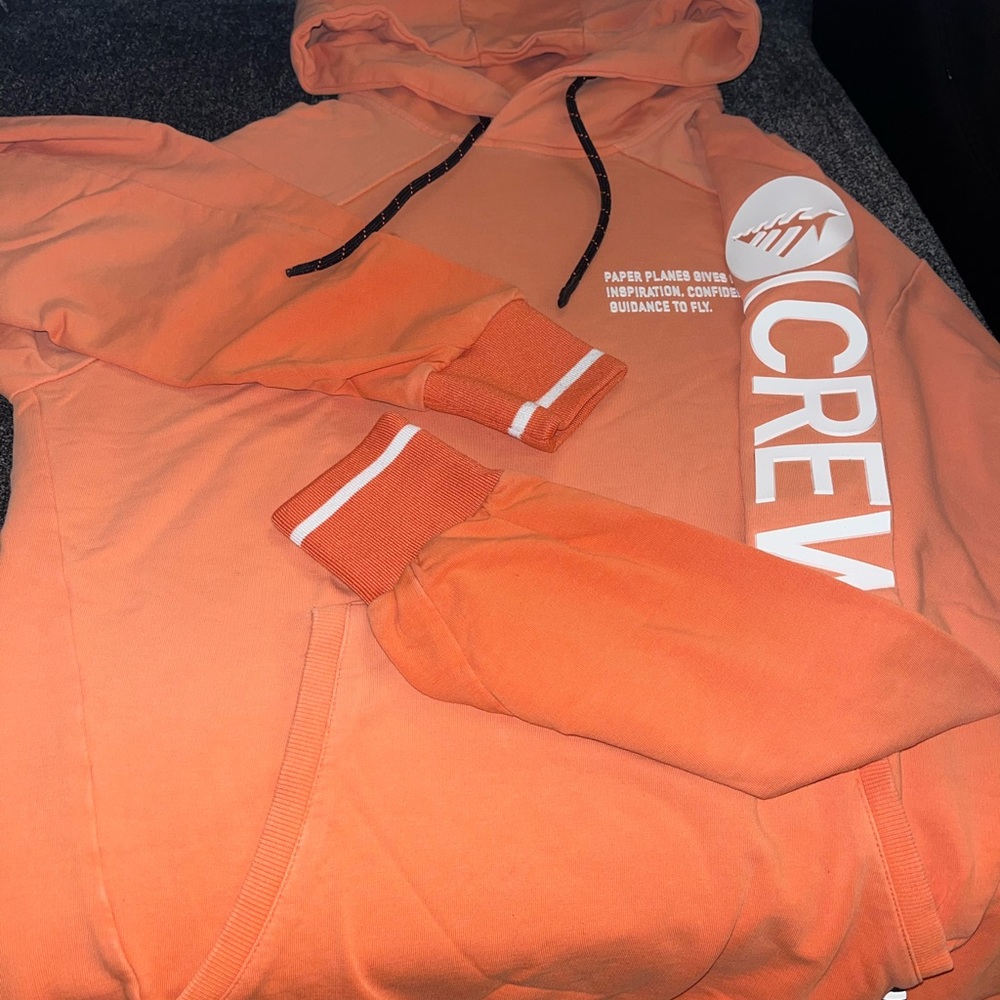Paper Planes PLC Orange HOODIE.